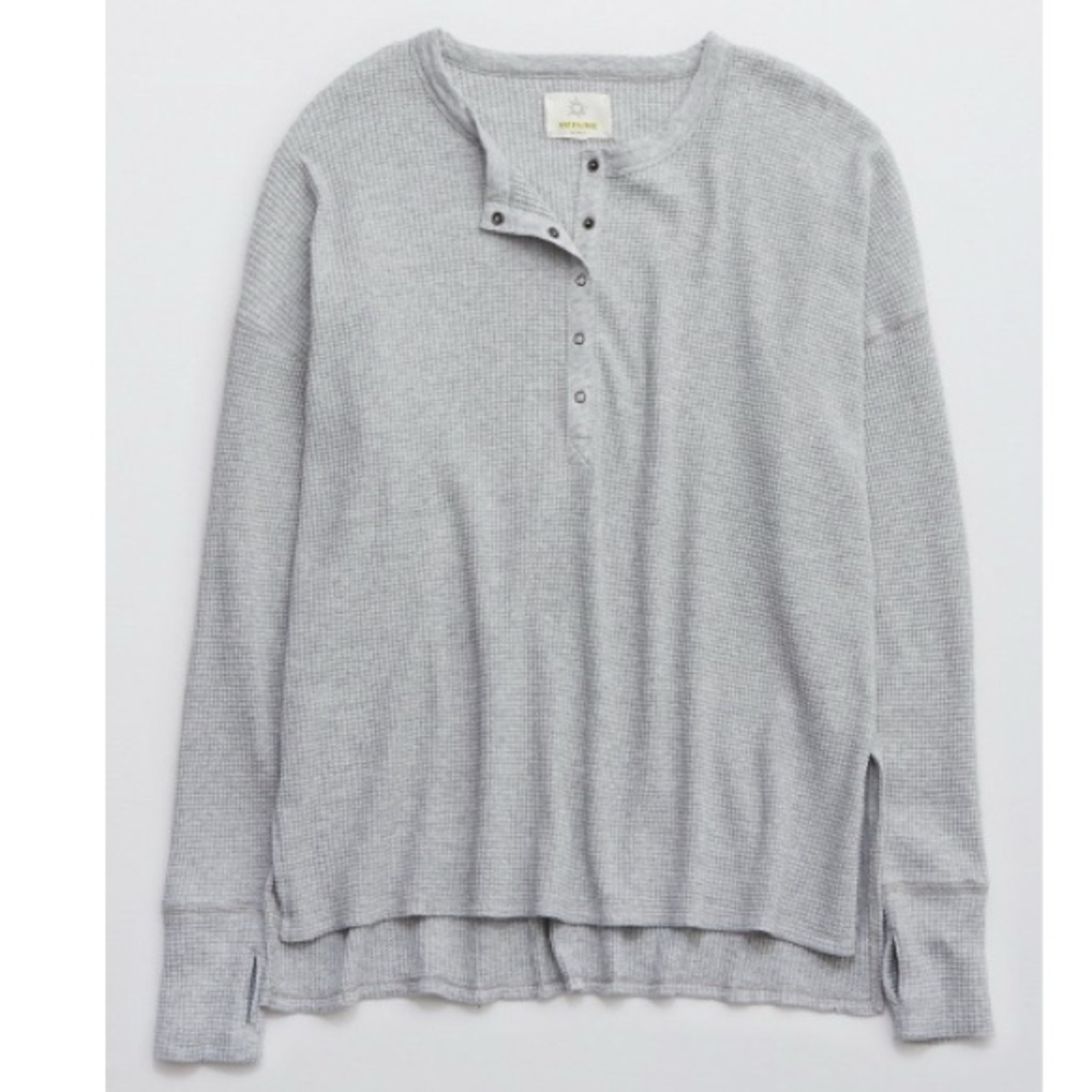 Aerie Oversized Waffle Shirt